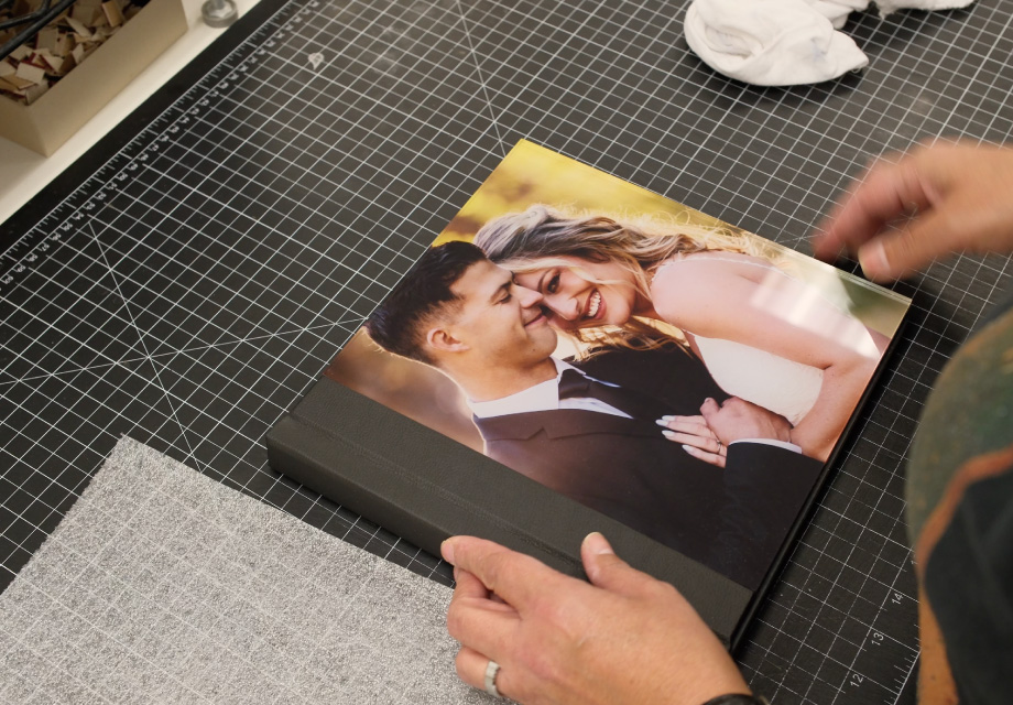 Technician working on an Album