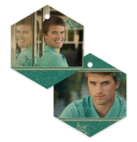 Snowflakes 104 - Hexagon Bamboo Ornament