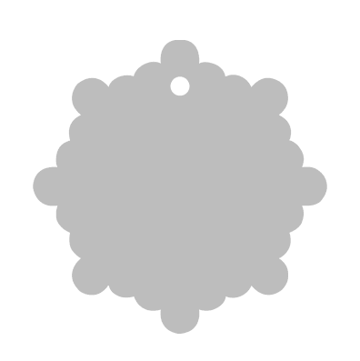 Snowflake Bamboo Ornament