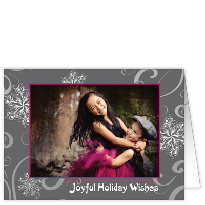 P150h Ornate Snowflakes Holiday Card Design