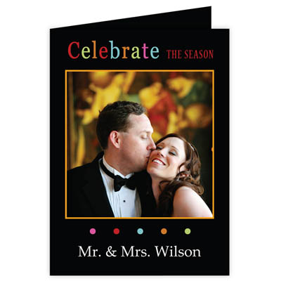 P157v Celebrate the Season Holiday Card Design