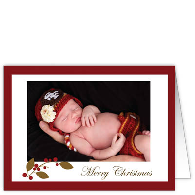 P158h Berries Holiday Card Design