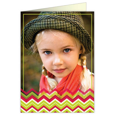 P194v Colorful Chevron Card Design
