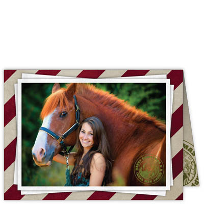 P198h Merry Christmas & Happy New Year Holiday Card Design