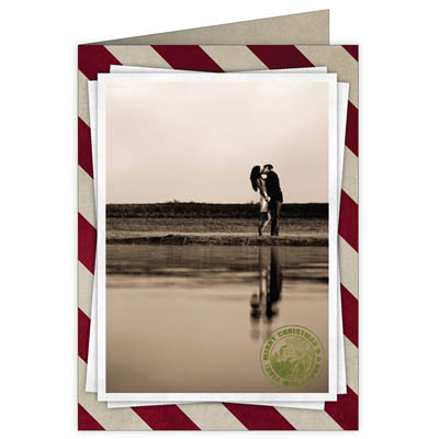 P198v Merry Christmas & Happy New Year Holiday Card Design