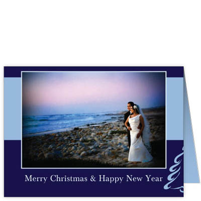 P218h Blue Tree Holiday Card Design