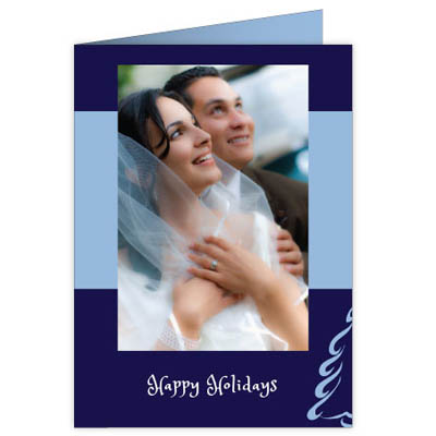 P218v Blue Tree Holiday Card Design