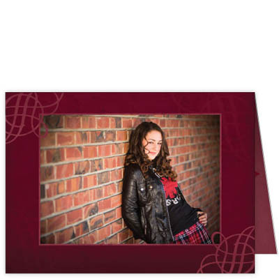 P222h Burgundy Ornate Card Design