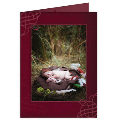 P222v Burgundy Ornate Card Design