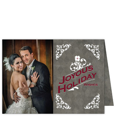 P244h Joyous Holiday Wishes Card Design