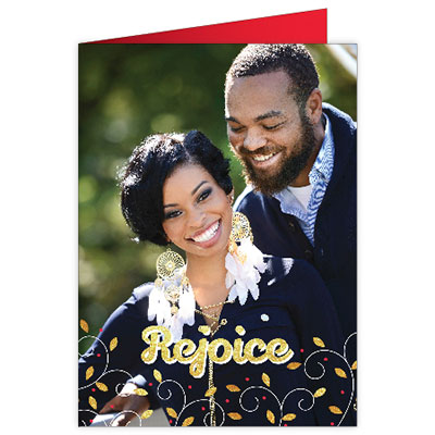 P274v Rejoice Holiday Card Design