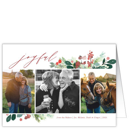 P574 Fresh Foliage Holiday Card Design