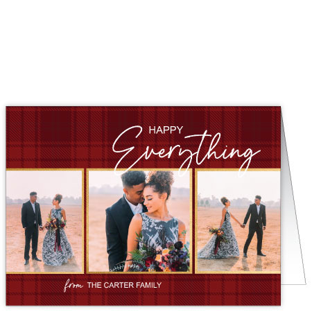 P576 Cozy Plaid Holiday Card Design