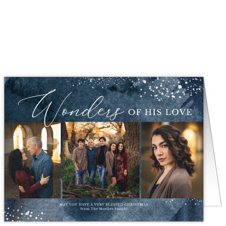 P580 Winter Watercolor Holiday Card Design