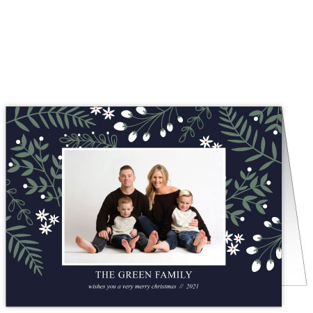 P584 Winter Garden Holiday Card Design