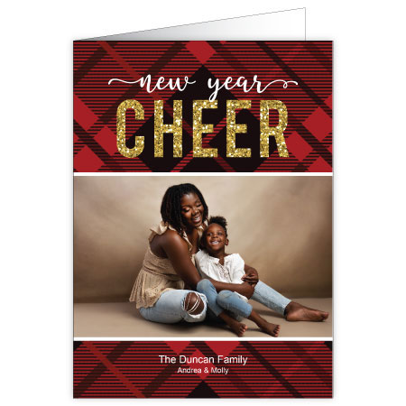 P590 Dazzling Plaid Holiday Card Design