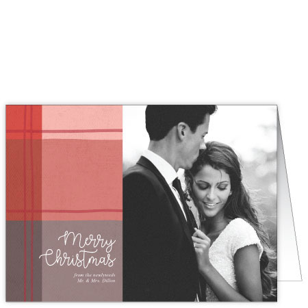 P604 Sugarplum Plaid Holiday Card Design