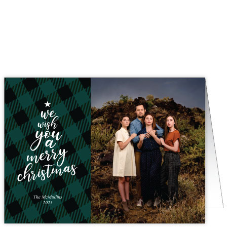 P608 Preppy Plaid Holiday Card Design
