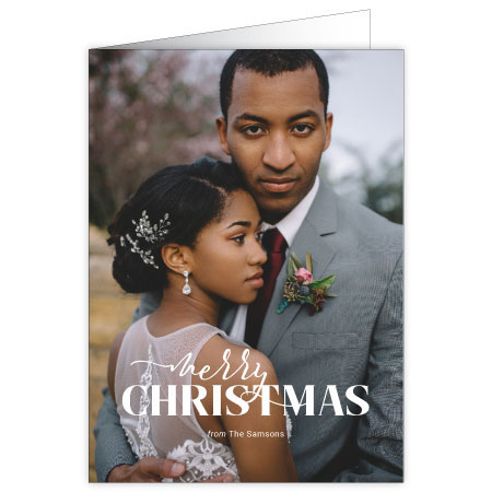 P614 Bold Lettering Holiday Card Design