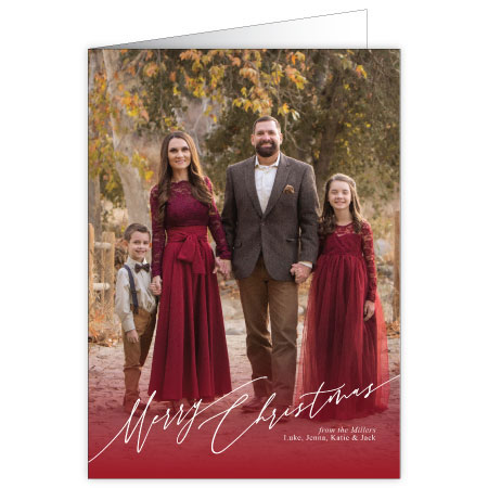 P616 Graceful Gradient Holiday Card Design