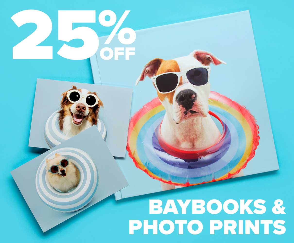 25% Off Photo Prints & BayBooks