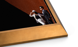 Gold Wedge Float Frame