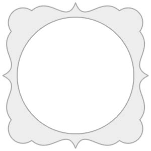 CE04 Ornate Square Shaped Metal Print with Border A