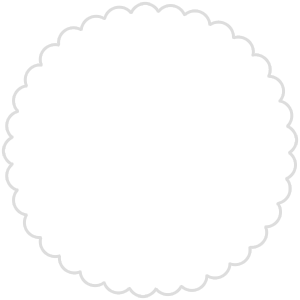 CE02 Scalloped Circle Shaped Metal Print