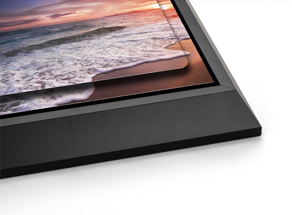 Double Float Metal Print with a Black Wedge Float Frame