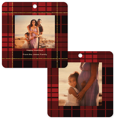 Plaid 590 - Square Bamboo Ornament