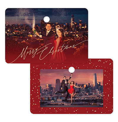 Merry Christmas 616 - Rectangle Bamboo Ornament