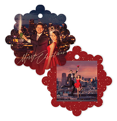 Merry Christmas 616 - Snowflake Bamboo Ornament