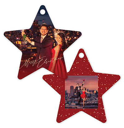 Merry Christmas 616 - Star Bamboo Ornament