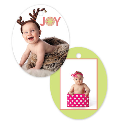 Joy 112 - Oval Metal Ornament