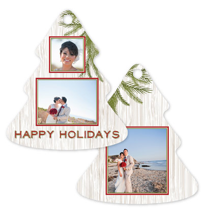 Happy Holidays 140 - Tree Metal Ornament