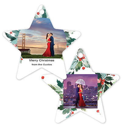 Holly 588 - Star Metal Ornament