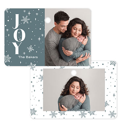 Joy 598 - Rectangle Metal Ornament