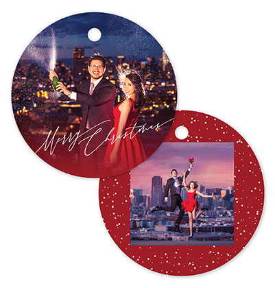 Merry Christmas 616 - Circle Metal Ornament