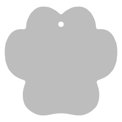 Paw Print Metal Ornament