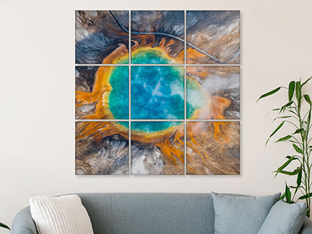 Wall Displays, Clusters and Splits from Photo Prints on Acrylic