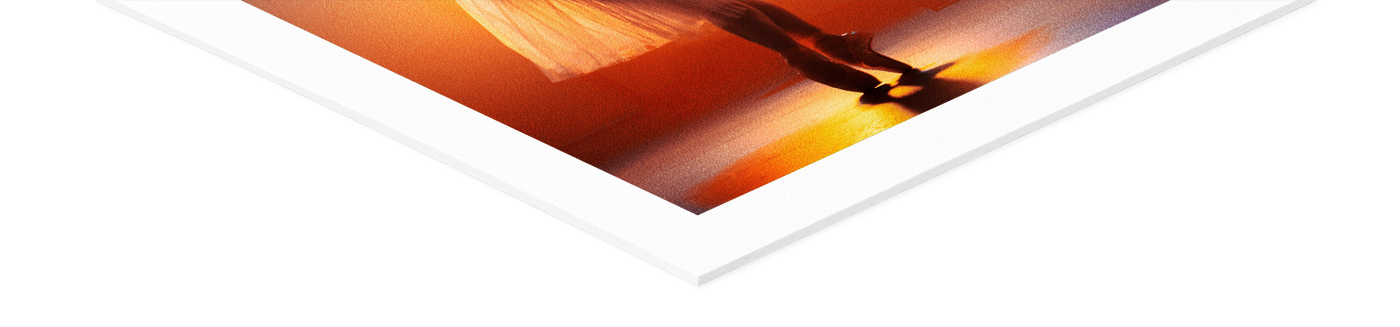 Detail View of print on thick mat board